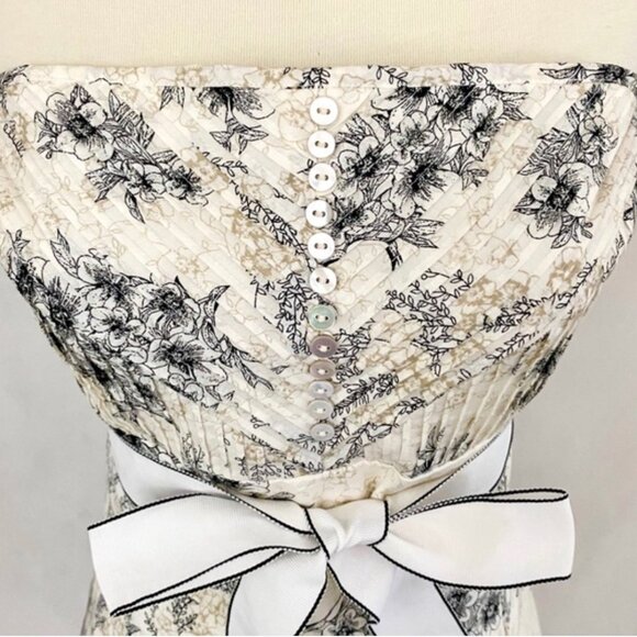 WHBM Silk/Cotton Blend Strapless Dress - Picture 5 of 11